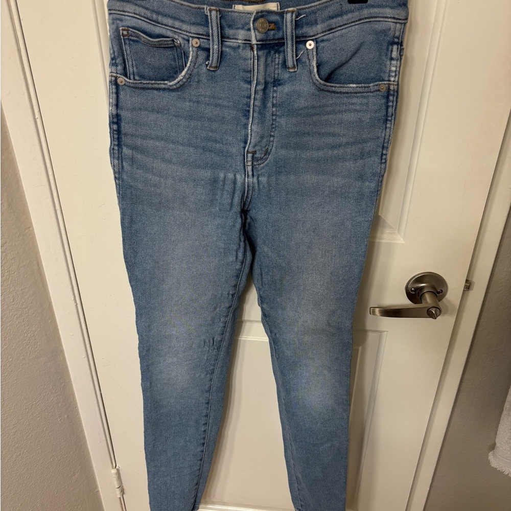 Madewell High Rise Blue Skinny Jeans